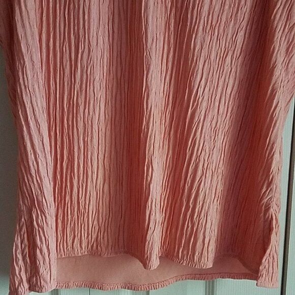 Peach Short Sleeve Blouse Size L - Picture 6 of 7